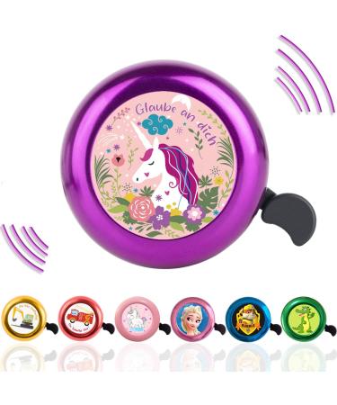 Bicycle bell children bell bicycle children bell bike bell children's bike boys/girls bicycle bell children unicorn/fire brigade bicycle bell boy boys/girls violet