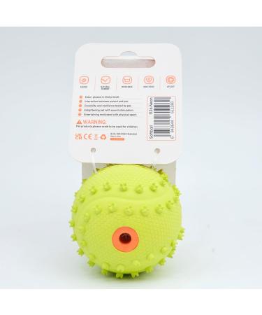 Laroo Dog Toys - Durable Natural Rubber Squeaker Football for Small & Large Dogs (6.5cm Green) - International Shipping Available - Buy Online on SooperMarket.com