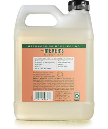 Mrs. Meyer's Geranium Hand Soap Refill 33 Oz - Pack of 2 | Biodegradable Formula with Essential Oils - Buy Online on SooperMarket.com