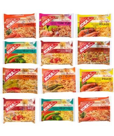 Koka Oriental Flavour Style Instant Noodles Variety Pack 85g (Pack of 24 Random Mixed) Random Mixed Pack of 24