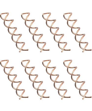 eBoot Spiral Hair Pin Spin Pin Spiral Hair Clip Spin Clip Bun Stick Pick for DIY Hair Style 20 Pack (Rose Gold)