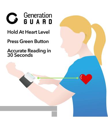 Generation Guard Clinical Automatic Blood Pressure Monitor with FDA Approval and Portable Case - Irregular Heartbeat Detection, Adjustable Wrist Cuff - for Health Monitoring - Buy Online on SooperMarket.com