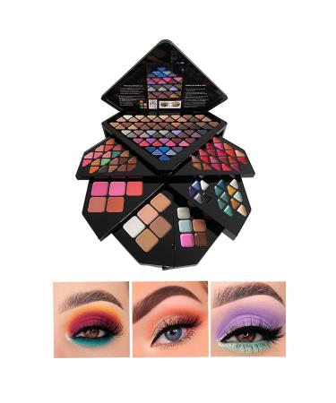 130 Color All In One Makeup Gift Set for Women Professional Makeup Kit Include 80 Eyeshadow 20 Lipstick 15 Eyebrow Gel 5 Blusher 5 Contour & 5 Conclealer Makeup Palette Kit