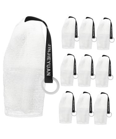 Baluue 20pcs Double Layer Foaming Sponge Hanging Soap Bags Soap Bags Meshes Double-layer Mesh Pouches or