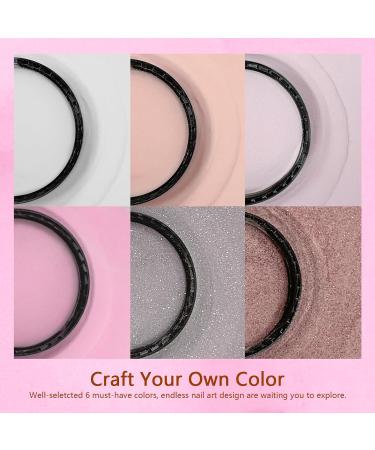 Lofuanna 6 Colors Dip Powder Nail Kit Starter - Professional Dipping Kit for French Dip Manicure - Nail Art Design Set for All Seasons - Buy Online on SooperMarket.com