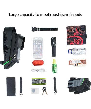 Rockbros Waterproof Bicycle Frame Pocket Bag - Touchscreen for iPhone 14/13 Galaxy S23/S22 Ultra 7.0 Inch Cell Phones - Buy Online on SooperMarket.com
