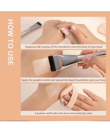 Irikdescia Flat Foundation Brush for Liquid Makeup Fishtail Shape Ultra Thin Makeup Brush Angled Liquid Foundation Brush for Liquid Creamy Concealer Brush - Buy Online on SooperMarket.com