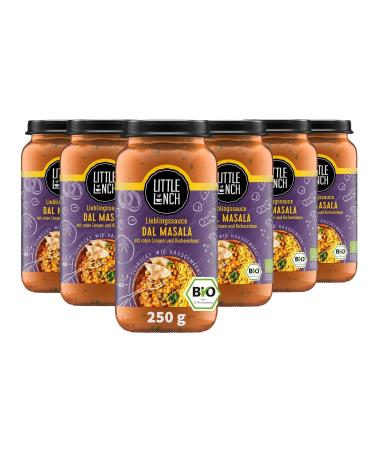 Little Lunch Bio Indian vegetable curry with lentils |Dal Masala |Sauce for rice |100 percent organic quality |Vegan |Without added sugar |Lactose -free |No artificial additives |6 x 250g