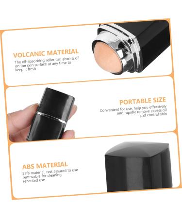 PLAFOPE 1pc Facial Oil Absorbing Ball Face Cleaning Facial Tool Facial Oil Blotting Massager Roller The Face Black 1 count (Pack of 1) - Buy Online on SooperMarket.com