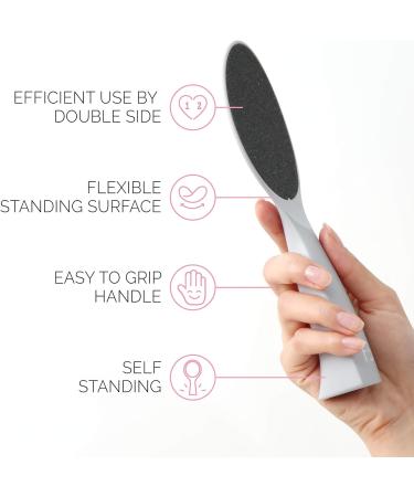 F3 Systems Self-Standing Emery Foot File: Double-Sided Pedicure Tool for Cracked Heels - Wet & Dry Feet Care - Hygienic Exfoliating Callus Remover & Foot Scrubber - Buy Online on SooperMarket.com