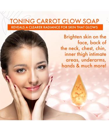 Carrot Face Wash - Natural Skin Brightening Soap for Acne Spots & Even Tone - Made in USA - Buy Online on SooperMarket.com