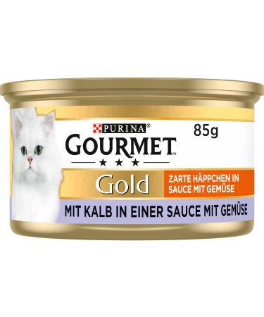 Gourmet PURINA GOURMET Gold Tender Bites in Sauce with Vegetables Wet Cat Food with Veal and Vegetables Pack of 12 (12 x 85g)
