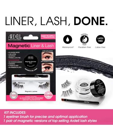 Ardell Magnetic Gel EyeLiner & False Lashes Accent 002 - 1 Set | Easy Application & Stunning Results - Buy Online on SooperMarket.com
