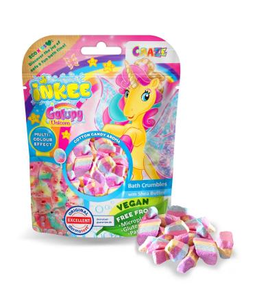 Inkee bathing streusel Galupy Unicorn |100g swimming salt children with 4 layers of color- with sugar steward aroma and cocoa butter Galupy Unicorn bathing streusel 100g