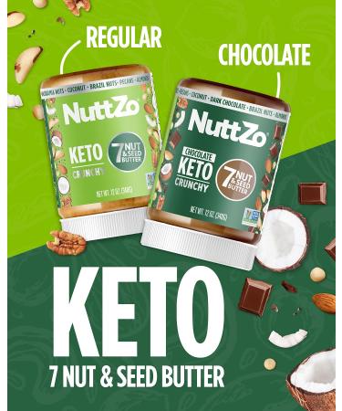 Buy Nuttzo 7 Nut & Seed Butter - Chocolate Keto Crunchy 12 oz | Healthy Snack - Buy Online on SooperMarket.com