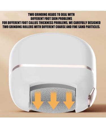 Toseky Electric Foot Scrubber File Rechargeable Foot File with 2 Adjustable Speed Professional Foot Care Pedicure Kits for Home Nail Technicians and Individuals White - Buy Online on SooperMarket.com