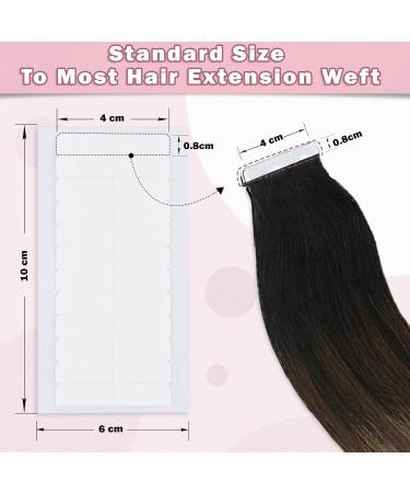 Vlasy Hair Extension Tapes Tabs - 60PCS Double Sided Wig Tape for Human Hair Extensions - Buy Online on SooperMarket.com