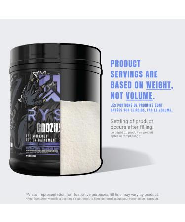RYSE Noel Deyzel x Godzilla Pre Workout | Intense Pumps Energy & Focus | Citrulline & Beta Alanine | 400mg Total Caffeine | 40 Servings (Blue Raspberry) - Buy Online on SooperMarket.com
