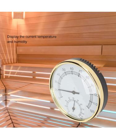 Premium Stainless Steel Sauna Thermometer & Hygrometer - Wall-Mounted Sauna Oven Accessories with Clear Scale for Optimal Sauna Experience - Buy Online on SooperMarket.com