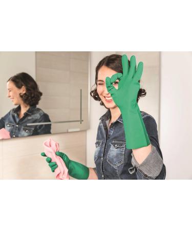 Vileda Dermo Plus Soft & Gentle Latex-Free Rubber Gloves | Size M | Pack of 4 - Ideal for Sensitive Skin | International Shipping Available - Buy Online on SooperMarket.com