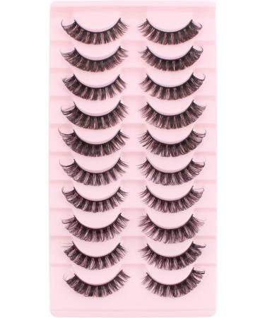 Parriparri Russian Strip Lashes - 10 Pairs Curly False D Curl Volume Lashes - Buy Online on SooperMarket.com