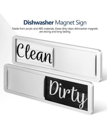 HOLIDYOYO Dishwasher Magnet Clean Dirty Sign Non-scratching Sticky Tab Clean Dirty Running Empty Magnet Lissabergs Slide Indicator for Better Kitchen Home - Buy Online on SooperMarket.com