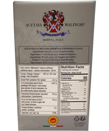 Traditional Balsamic Vinegar Dop Malpighi - Aged 12 years - Modena - Italy + Recipe book - Buy Online on SooperMarket.com