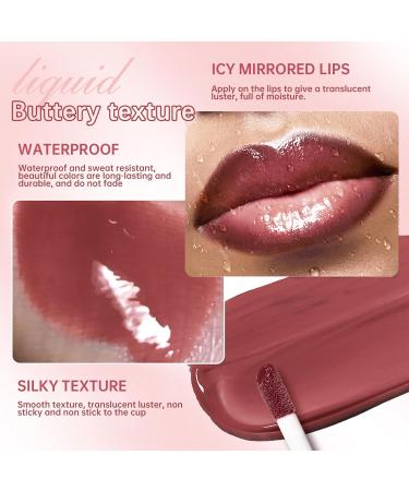 Butter Gloss Moisturizing Lip Combo - High Shine Plumping Gloss & Brown Lip Liner Set - Non-Sticky Liquid Lipstick - Long Wear Makeup #12 - 0.27 Fl Oz (Pack of 2) - Fresh & Lightweight - Buy Online on SooperMarket.com