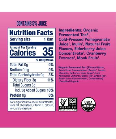Health-Ade Pop Soda: Prebiotic Seltzer with Real Fruit Juice | Gut Health Support, Fiber Rich, Low Calorie | Plant Based, Organic, Vegan | Pomegranate Berry Flavor - 8 Pack (12 Fl Oz Cans) - Buy Online on SooperMarket.com