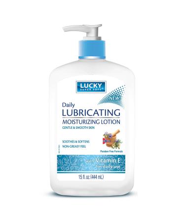 Lucky Super Soft Lubricating Lotion Vitamin E 15 Fluid Ounce (Model: Lucky Super Soft Lotion 15oz Vitamin E) Vitamin E 15 Fl Oz (Pack of 1)