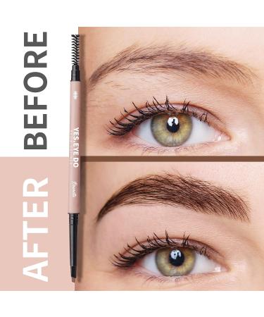 Brow Microfilling Eyebrow Pencil - Waterproof Brow Definer for Natural Fluffy Brows - Long Lasting Brunette Shade by YES.EYE DO - Buy Online on SooperMarket.com