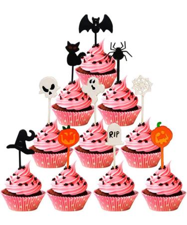 Halloween Cupcake Toppers Set of 10 Cake Decorating Toothbrush Ornaments for Home Birthday Holiday Gift Supplies Halloween Cupcake Toppers Plastic 10 Halloween - Buy Online on SooperMarket.com