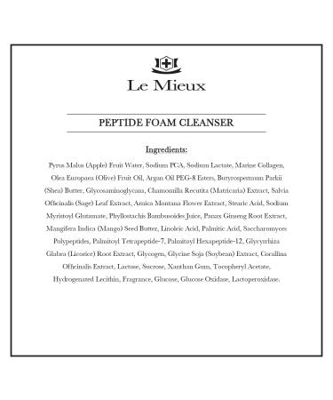 Le Mieux Peptide Foam Cleanser with Marine Collagen & 3 Peptides - Age Defying Foaming Face Wash for Glowing Skin - 6 oz / 180 ml - Buy Online on SooperMarket.com
