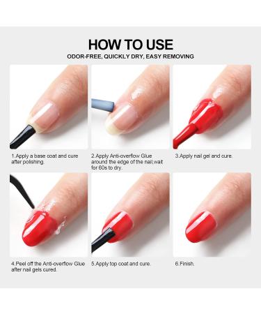 COSCELIA Anti-Freezing Peel Off Gel - Liquid Latex Nail Skin Protection with Curved Tweezers for Nail Art - 8077 - Buy Online on SooperMarket.com