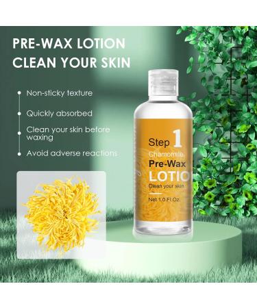 Demine Pre and Post Wax Care Kit - Professional Women's Waxing Kit with Cleanser, Remover Oil, and Aloe Vera Gel - Buy Online on SooperMarket.com