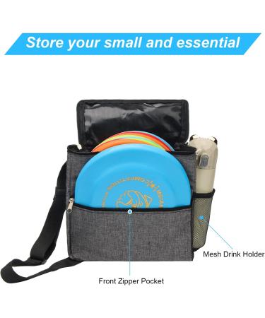 Windspeed Cadet Disc Golf Bag - Waterproof, Portable, 10 Disc Capacity - Pro Starter Bag for Women and Men (Grey) - Buy Online on SooperMarket.com