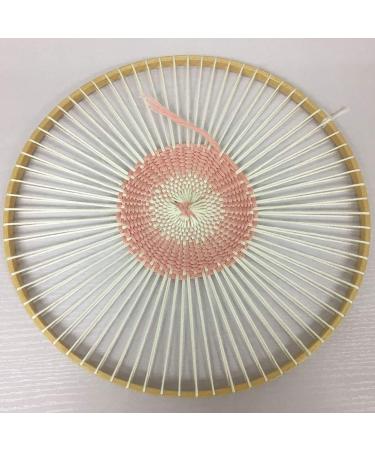 Handmade Weaving Machine, Multifunctional Round Wooden Machine Tools Knitting Loom DIY Handmade Household Weaving Machine Great for Knitting Coaster and Vintage Style Network, etc.(as shown)