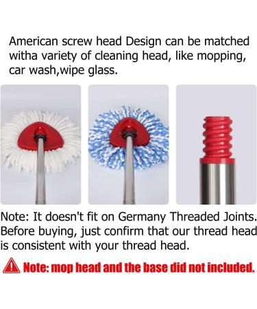 Qulable Spin Mop Replacement Handle - Adjustable 4-Section Stick for O-Cedar & EasyWring Mops - Red - Buy Online on SooperMarket.com