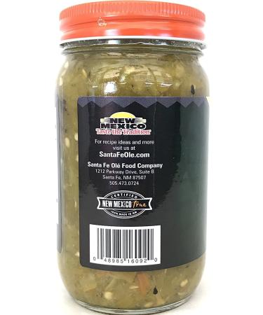 Santa Fe Ole Roasted New Mexico Green Chile Medium - 16oz (6 Pack) | Authentic Flavor - Buy Online on SooperMarket.com