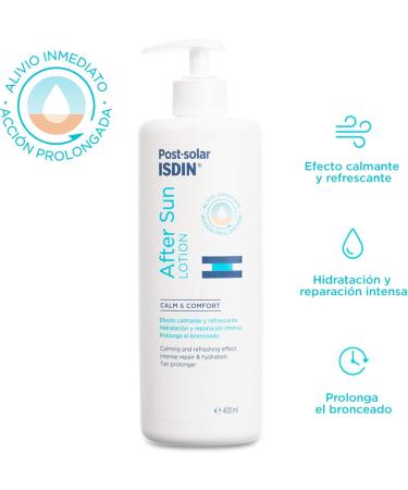 ISDIN Post-Solar Aftersun Lotion 400ml - Soothes & Hydrates Sun-Damaged Skin | 1 Pack - Fast International Shipping - Buy Online on SooperMarket.com