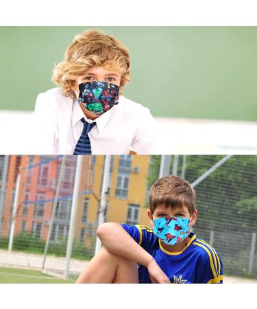 Kids Disposable Face Masks 50PCs 3-Ply with Adjustable Nose Clip - Easter Gift - Black (Non-Medical) - Buy Online on SooperMarket.com