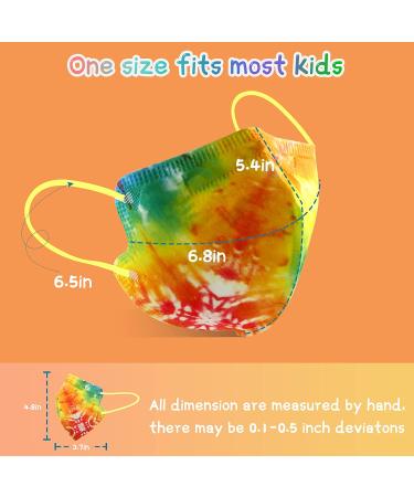 Zoonana Kids Disposable Face Masks - 30 Pcs Breathable 4-Ply Protection Mask for Boys and Girls - Tie Dye Colorful Design - Buy Online on SooperMarket.com