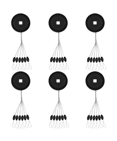 YOTO 300 Pieces Rubber Bobber Stops,6 in 1 Float Sinker Stopper,Oval Shape Column Shape Weight Stops Available Medium Oval Shape