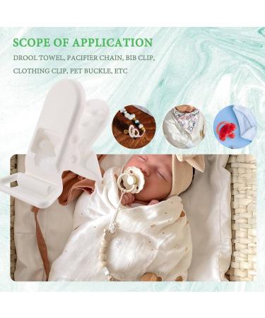 10Pcs Rahl Baby Kids T-Shape Plastic Pacifier Clips - Soother Dummy Holders in White | International Shipping Available - Buy Online on SooperMarket.com