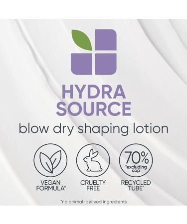 Biolage Hydra Source Blow Dry Shaping Lotion - Heat Protectant | Hydrating Styling | Aloe & Hyaluronic Acid | Vegan, Cruelty-Free | 5.1 fl. oz - Buy Online on SooperMarket.com