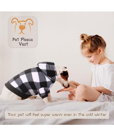 Frienda Plaid Dog Hoodie with Hat - Warm Winter Pet Clothes for Small Medium Puppy (Medium) - Buy Online on SooperMarket.com