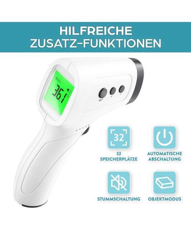 Volvion V7 Contactless Infrared Thermometer - Fast Forehead Fever Detection for Adults Children & Babies - International Shipping Available - Buy Online on SooperMarket.com