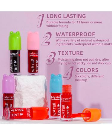 NewBang Lip Tint Stain Set - 6 Colors, Fruit Flavored, Matte Lips & Cheek Tints - Moisturizing, Hydrating, Plumping Liquid Lipstick for Women and Girls - Buy Online on SooperMarket.com