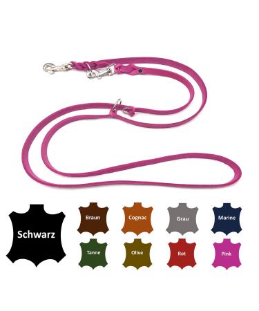 Dog liner Small dogs / large dogs 2m / 2.40m / 2.80m / 3.50m / 5m Double linen adjustable (2.40m x 15mm pink) 2.40m x 15mm pink