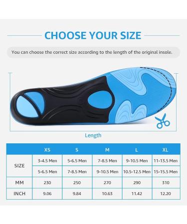 3ANGNI Plantar Fasciitis Insoles for Men & Women - Arch Support Orthotics for Foot Pain Relief Flat Feet & High Arch Heavy Duty Support for All-Day Comfort (XS Sizes 3-4.5 Men / 5-6.5 Women - Buy Online on SooperMarket.com